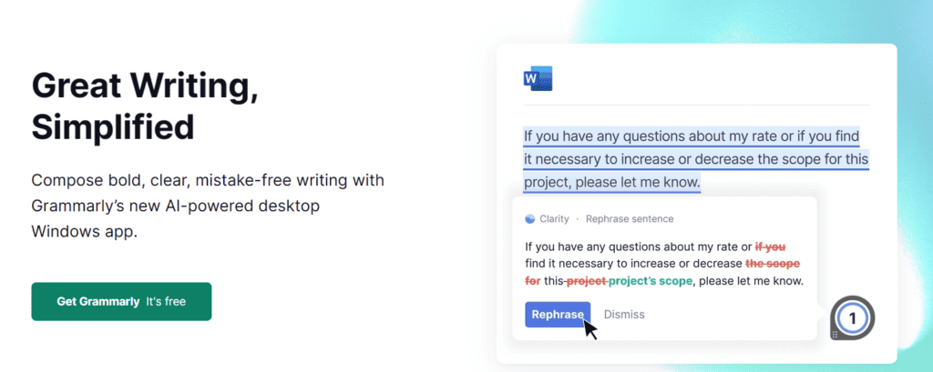 grammarly homepage