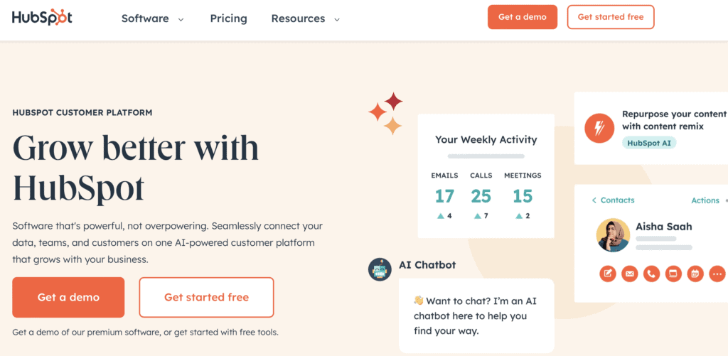 hubspot homepage