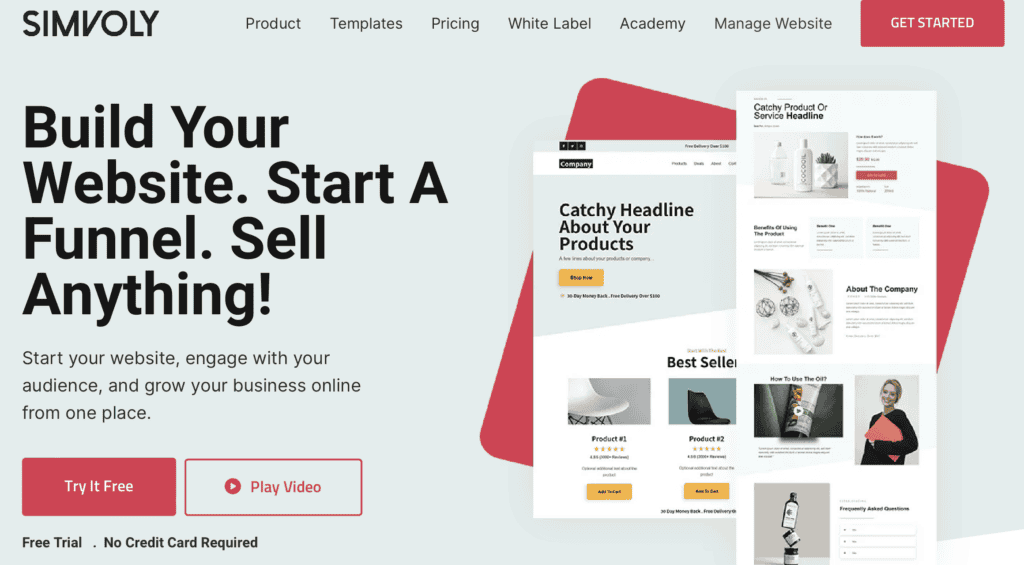 simvoly homepage