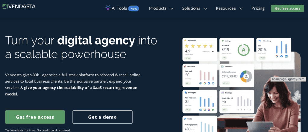 vendasta homepage